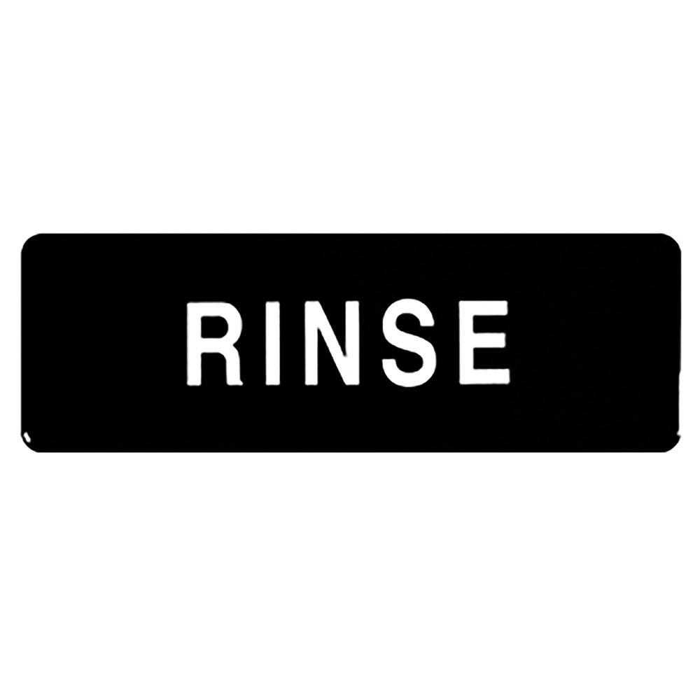 Thunder Group PLIS9339BK 9" X 3" Information Sign With Symbols, Rinse