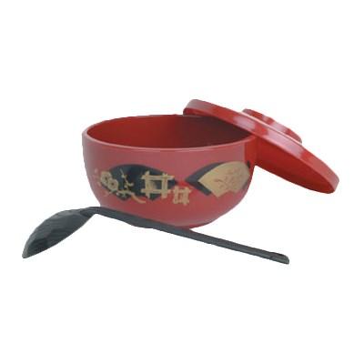 Thunder Group PLNB001 30 Oz Plastic Donburi Bowl Red