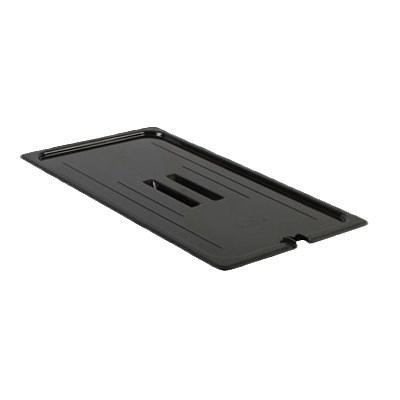 Thunder Group PLPA7000CSBK Full Size Slotted Cover For Polycarbonate Food Pan, Black