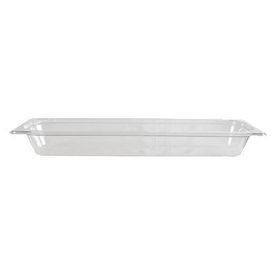 Thunder Group PLPA8122L Half Size Long 2-1/2" Deep, Polycarbonate Food Pan, Clear