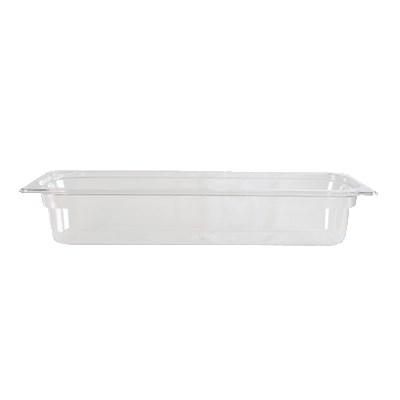 Thunder Group PLPA8124L Half Size Long 4" Deep, Polycarbonate Food Pan, Clear