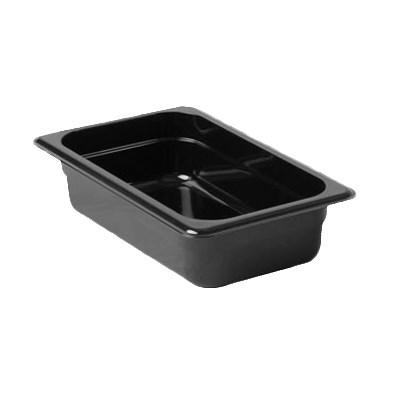 Thunder Group PLPA8142BK Quarter Size 2-1/2" Deep Polycarbonate Food Pan, Black