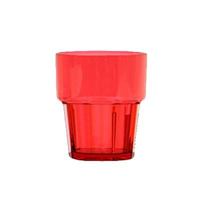 Thunder Group PLPCTB108RD 8 Oz Diamond Rock Glass, Polycarbonate, Red