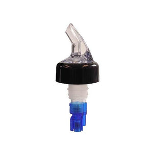 Thunder Group PLPR088C 7/8 Oz. Liquor Pourer With Black Collar, Blue Tail