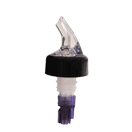 Thunder Group PLPR113C 1-1/8 Oz. Liquor Pourer With Black Collar, Purple Tail