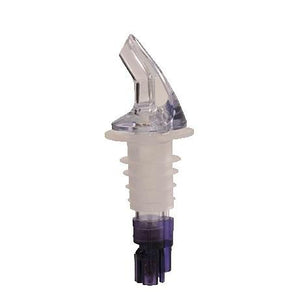 Thunder Group PLPR113M 1-1/8 Oz. Liquor Pourer Without Collar, Clear Spout, Purple Tail