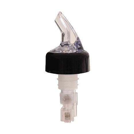 Thunder Group PLPR125C 1-1/4 Oz. Liquor Pourer With Black Collar, Clear