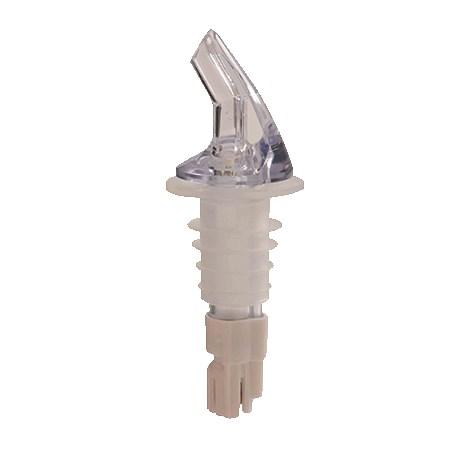 Thunder Group PLPR200M 2 Oz. Liquor Pourer Without Collar, Clear Spout, White Tail