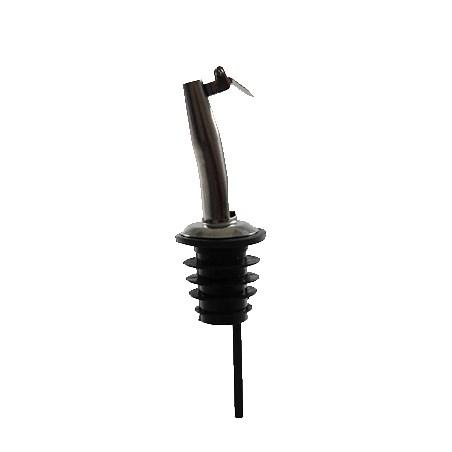 Thunder PLPR505S Stainless Steel Medium Flow Tapered Liquor Pourer w/ Flip Cap