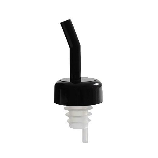 Thunder PLPR700BK SAN Plastic Free Flow Liquor Pourer - Black Spout