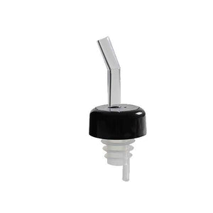 Thunder PLPR700CL Plastic Free Flow Liquor Pourer - Clear Spout - Blk Collar