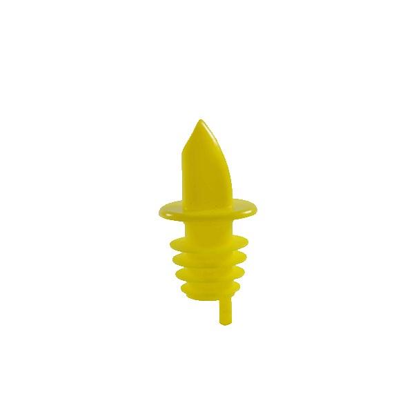 Thunder PLPR900YW Yellow Free Flow Liquor Pourer without Collar, EVA (Plastic)