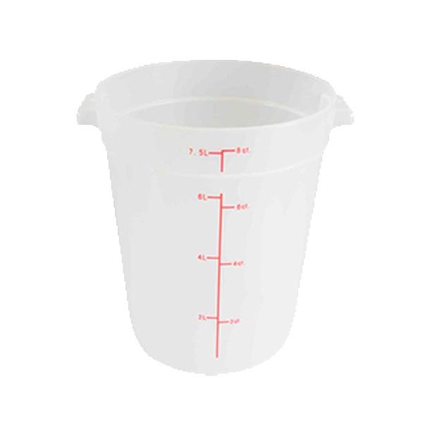 Thunder Group PLRFT308TL 8 Qt Round Food Storage Container, Translucent