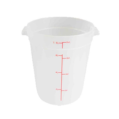 Thunder Group PLRFT308TL 8 Qt Round Food Storage Container, Translucent