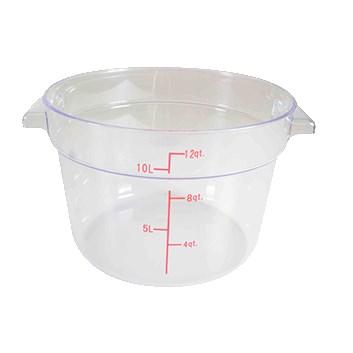 Thunder Group PLRFT312PC 12 Qt Round Food Storage Container, Translucent
