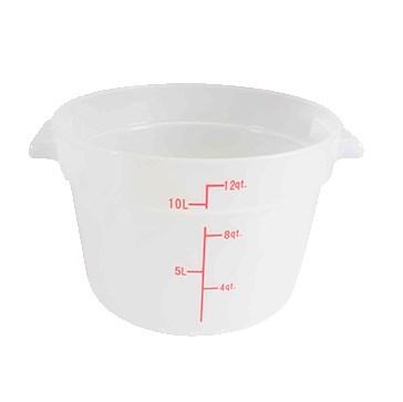 Thunder Group PLRFT312TL 12 Qt Round Food Storage Container, Translucent