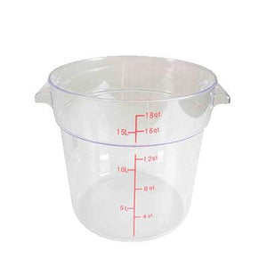 Thunder Group PLRFT318PC 18 Qt Round Food Storage Container, Translucent