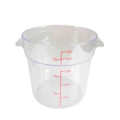 Thunder Group PLRFT318PC 18 Qt Round Food Storage Container, Translucent