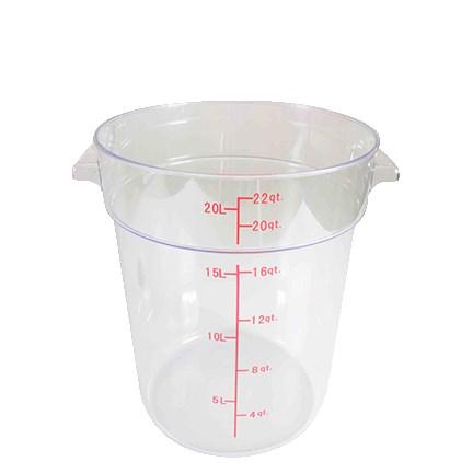 Thunder Group PLRFT322PC 22 Qt Round Food Storage Container, Translucent