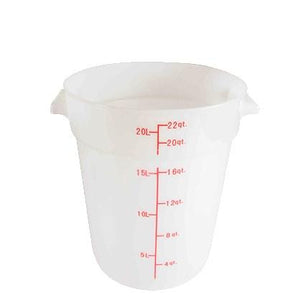 Thunder Group PLRFT322PP 22 Qt. Round Container, White