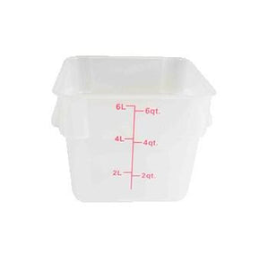 Thunder Group PLSFT006TL 6 Qt Plastic Square Food Storage Containers, Translucent