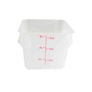 Thunder Group PLSFT006TL 6 Qt Plastic Square Food Storage Containers, Translucent