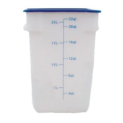 Thunder Group PLSFT022PP 22 Qt Plastic Square Food Storage Containers, White