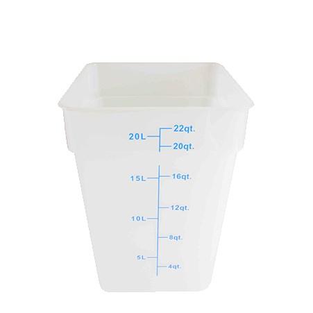 Thunder Group PLSFT022TL 22 Qt Plastic Square Food Storage Containers, Translucent