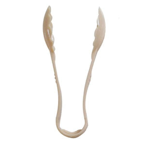 Thunder Group PLSGTG012BG 12" Polycarbonate Scallop Grip Tongs, Beige, NSF