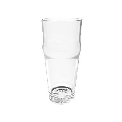 Thunder Group PLTHEP016C 16 Oz. English Pub Glass, Starburst Base, Polycarbonate, Clear