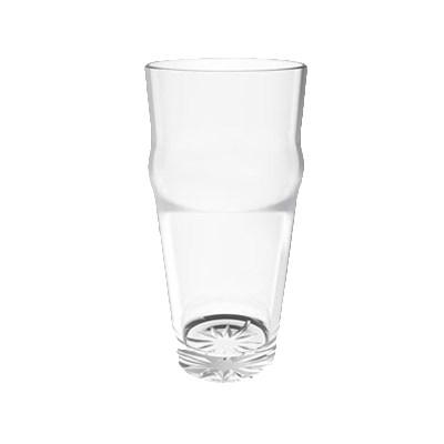 Thunder Group PLTHEP020C 20 Oz. English Pub Glass, Starburst Base, Polycarbonate, Clear