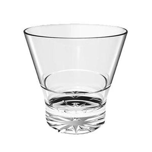 Thunder Group PLTHRG210C 10 Oz. Rocks Glass, Starburst Base, Stackable, Polycarbonate, Clear