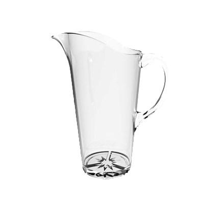 Thunder Group PLTHWP020C 2.0 Liter (68 Oz.) Water Pitcher, Starburst Base, Polycarbonate, Clear
