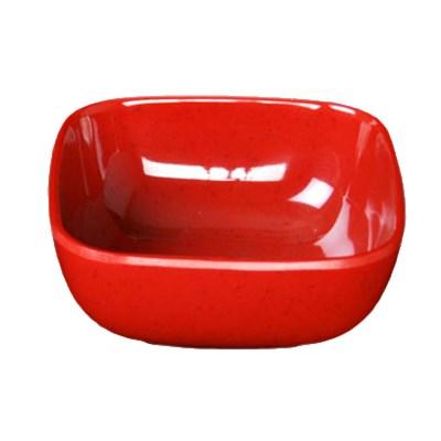 Thunder Group PS3103RD Square Bowl, 5 Oz, 3-1/2", Square With Round Corners, BPA Free, NSF