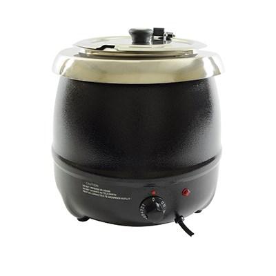 Thunder Group SEJ35000C Soup Warmer - 10.5 Qt., Aluminum, Black Color