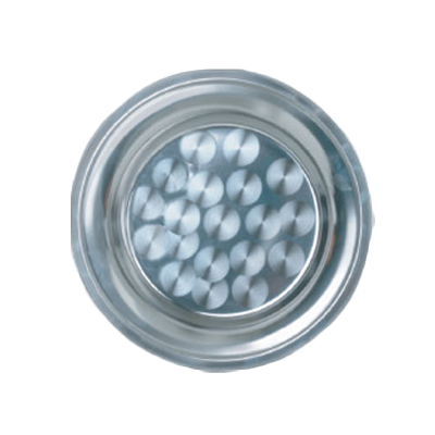 Thunder Group SLCT010 10" Diameter Stainless Steel Contoured Edge Serving Tray