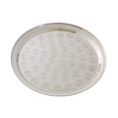 Thunder Group SLCT314 14" Round Tray, Stainless Steel