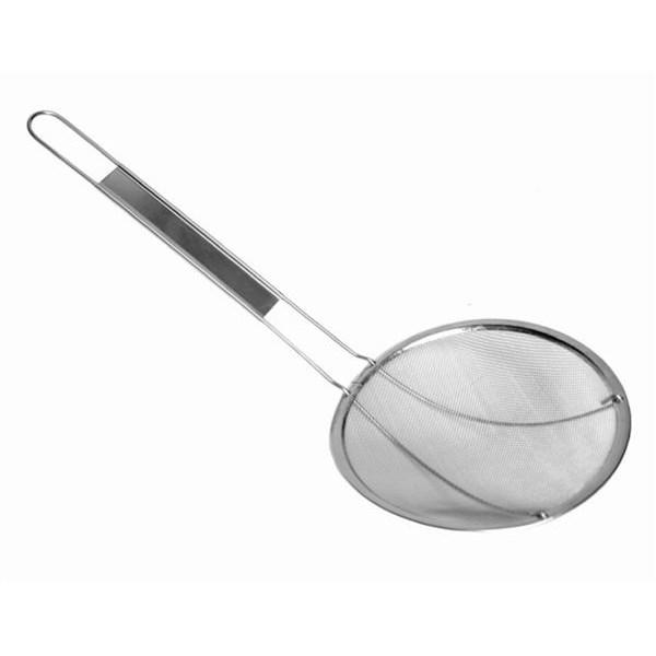Thunder Group SLSKR875 Skimmer, 8-3/4" Dia., 19-5/8" Long, Round, Fine Wire Mesh, Stainless Steel