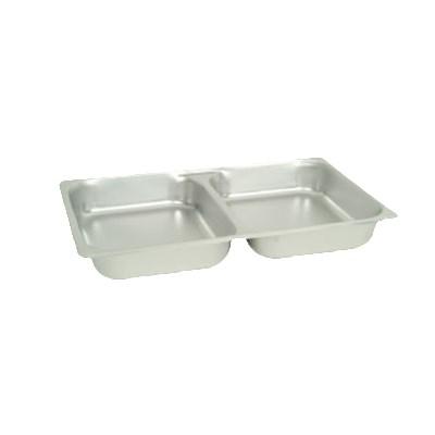 Thunder Group STPA7022 Full Size 2-1/2" Deep, 24 Gauge, Divided, Steam Pan