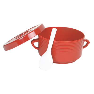 Thunder Group T-333 Rice Container, with lid, 72 oz., 2 loop side handles, plastic