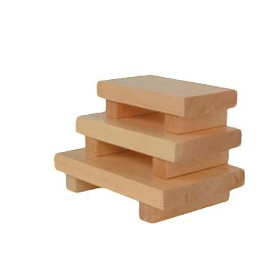 Thunder Group WSPW001 Wood Sushi Plate 8-1/2" X 4-3/4" X 2-1/4"