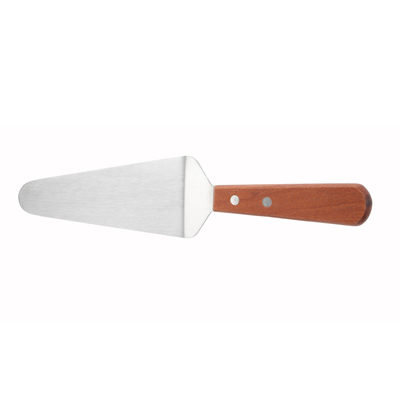 Winco TN166 Pie Server, 4-5/8" x 2-3/8" blade, dishwasher safe, wooden handle, stainless steel, satin finish