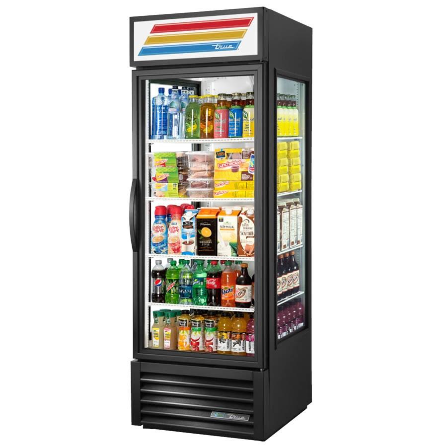 True GEM-23-HC~TSL01 One-Section Refrigerated Glass End Merchandiser