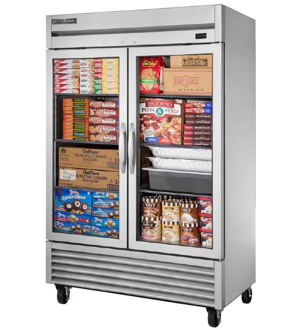 Two-Section Reach-In Freezer with (2) Glass Doors