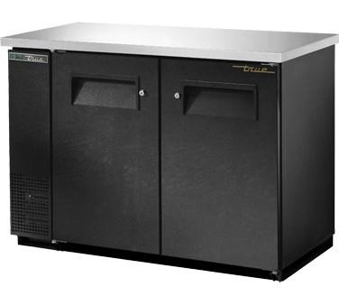 Two-Section Back Bar Refrigerator with (2) Swinging Solid Doors