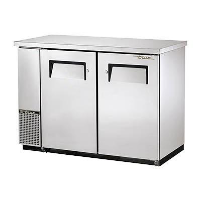 Two-Section Back Bar Refrigerator with (2) Swinging Solid Doors