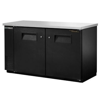 Two-Section Back Bar Refrigerator with (2) Swinging Solid Doors