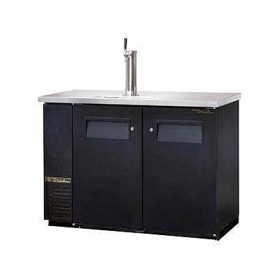 Solid Swing Door 24" Back Bar/Direct Draw Beer Dispenser with Hydrocarbon Refrigerant, Black, 115v