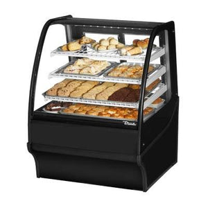 36.25" Full-Service Dry Bakery Case with Curved Glass - 4 Levels, 115v