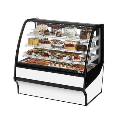  48.25" Full-Service Bakery Case with Curved Glass - 4 Levels, 115v